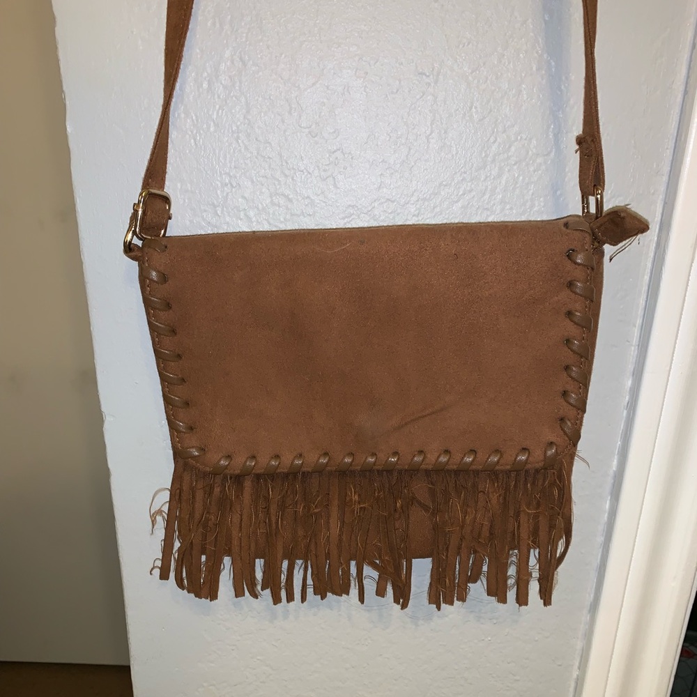 Brown Suede with fringe